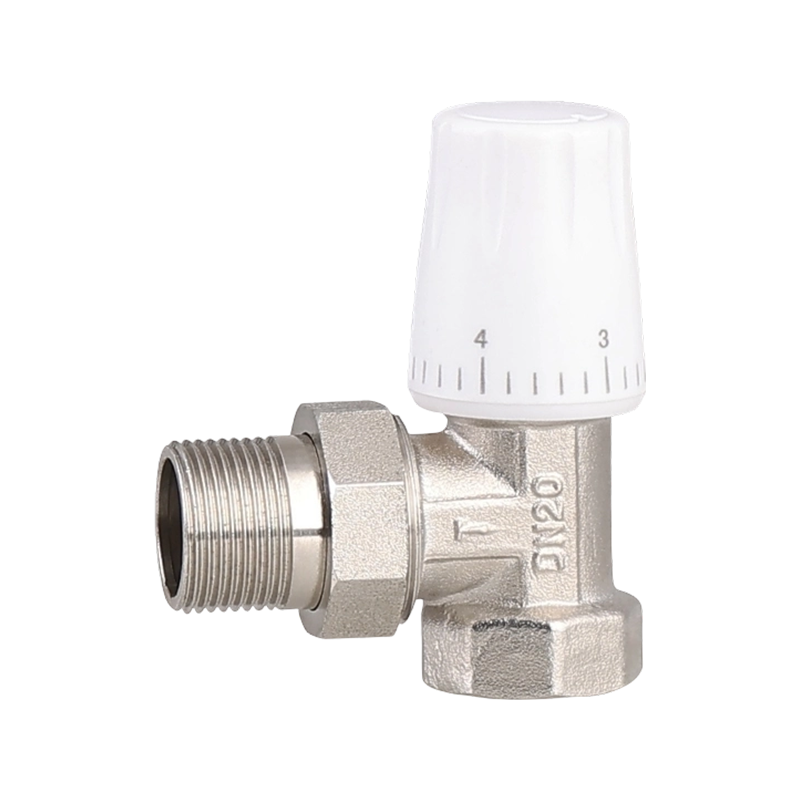 Diseño de tipo ángulo manual de válvula termostática de latón para alta temperatura para un control eficiente de la calefacción