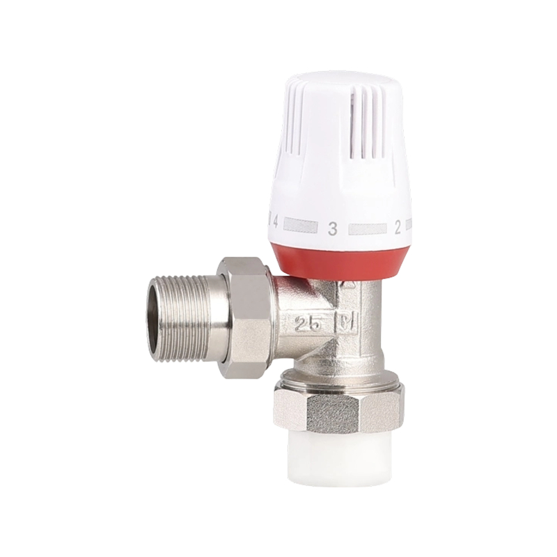 Válvula termostática de radiador de ángulo de 1/2 pulgada para sistema de calefacción por suelo radiante