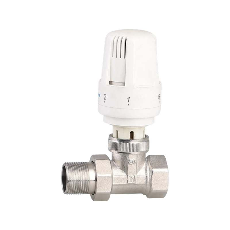 Válvula de radiador ajustable con cabezal termostático de latón para calefacción de suelo, controlador de temperatura del agua