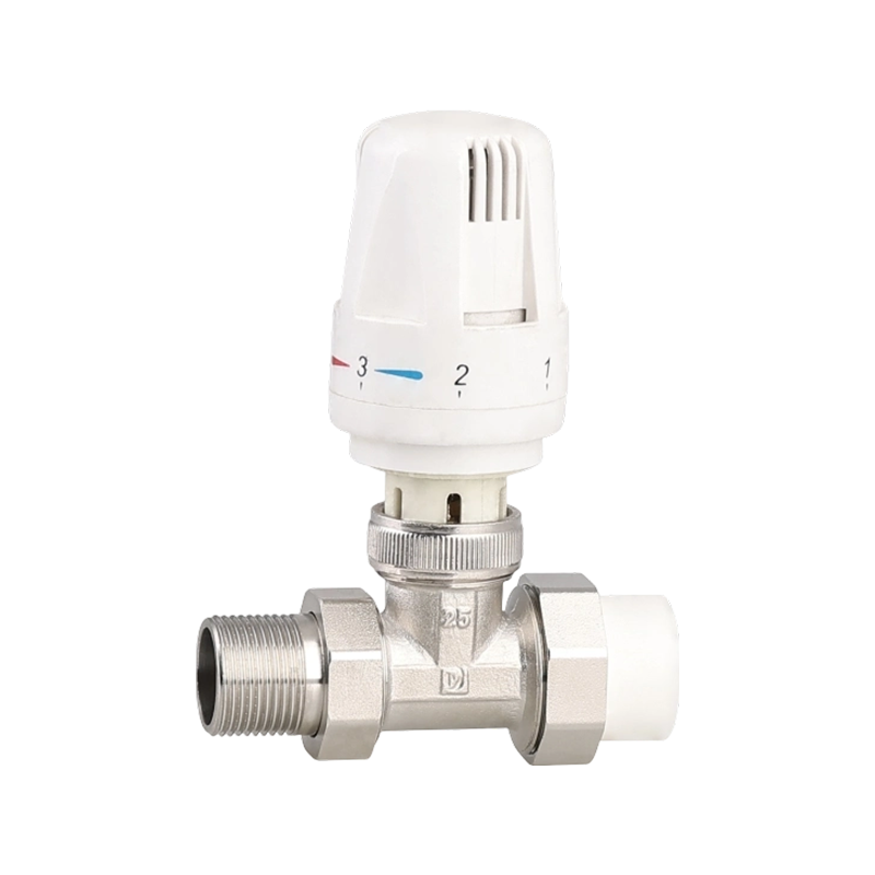 Válvula de radiador ajustable con cabezal termostático de latón para calefacción de suelo, controlador de temperatura del agua